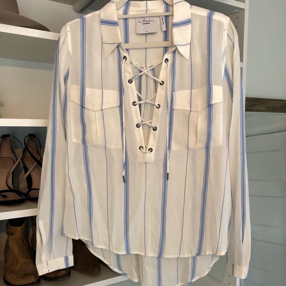 Breezy lace up top